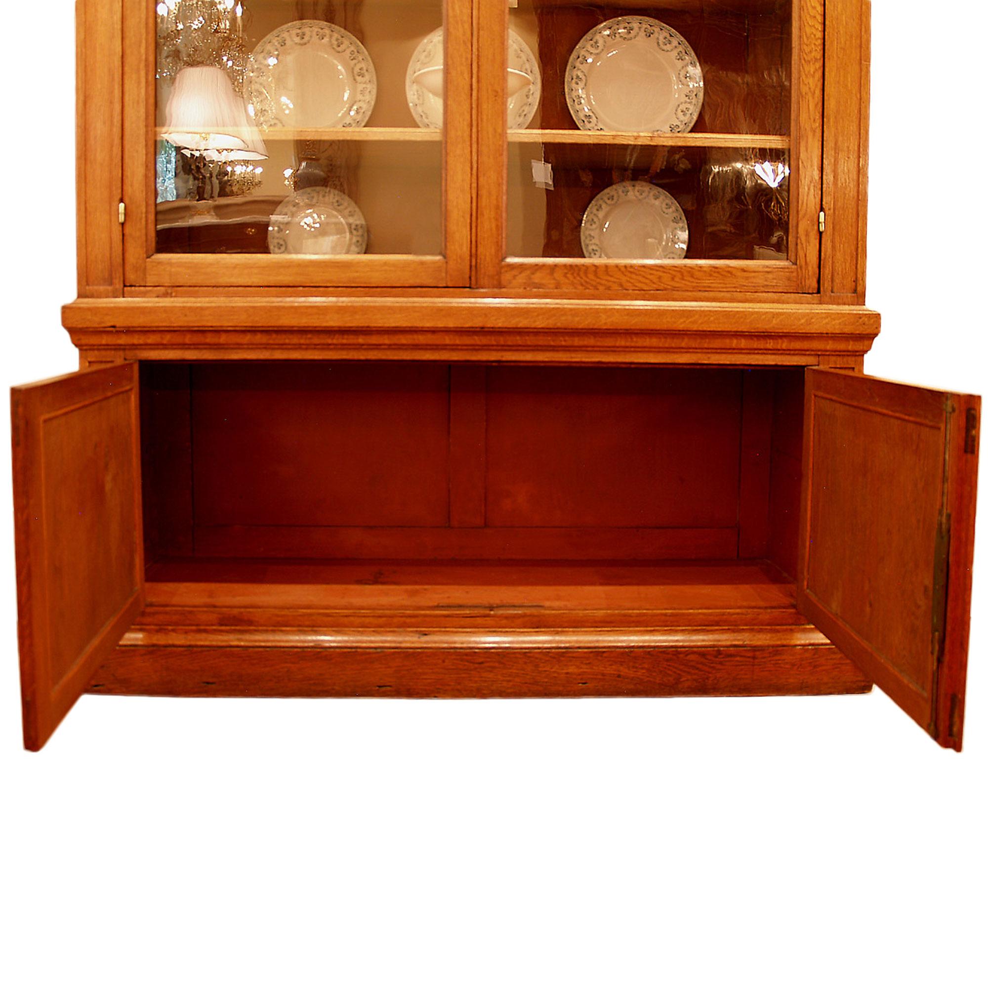 Pair of French 19th Century Oak Cabinets For Sale 1
