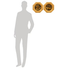 pair of French 19th century Ormolu and patinated Bronze wall decor/plates