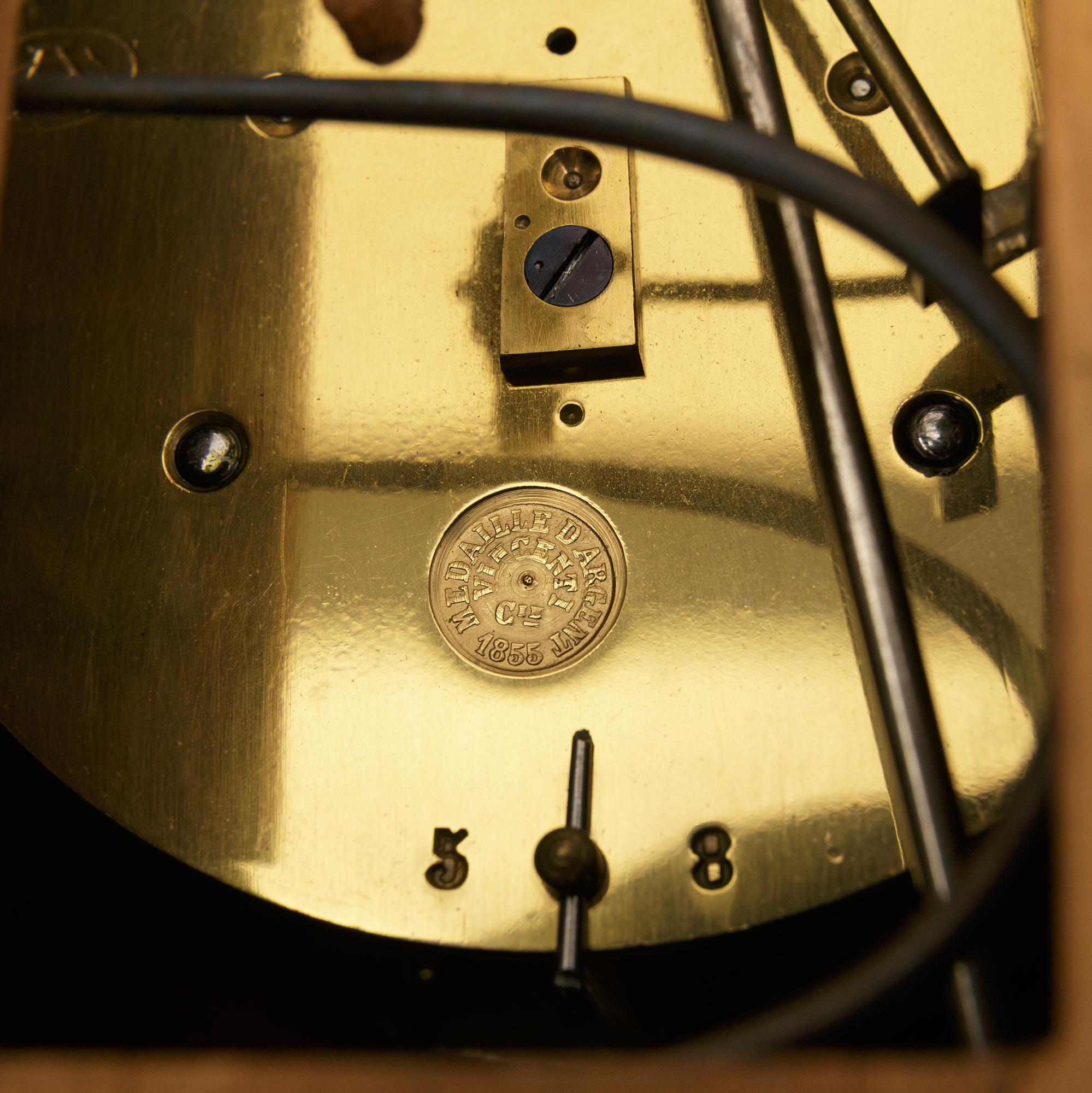 pair of French 19th century Ormolu clock and barometer, signed by Colin, Paris For Sale 5