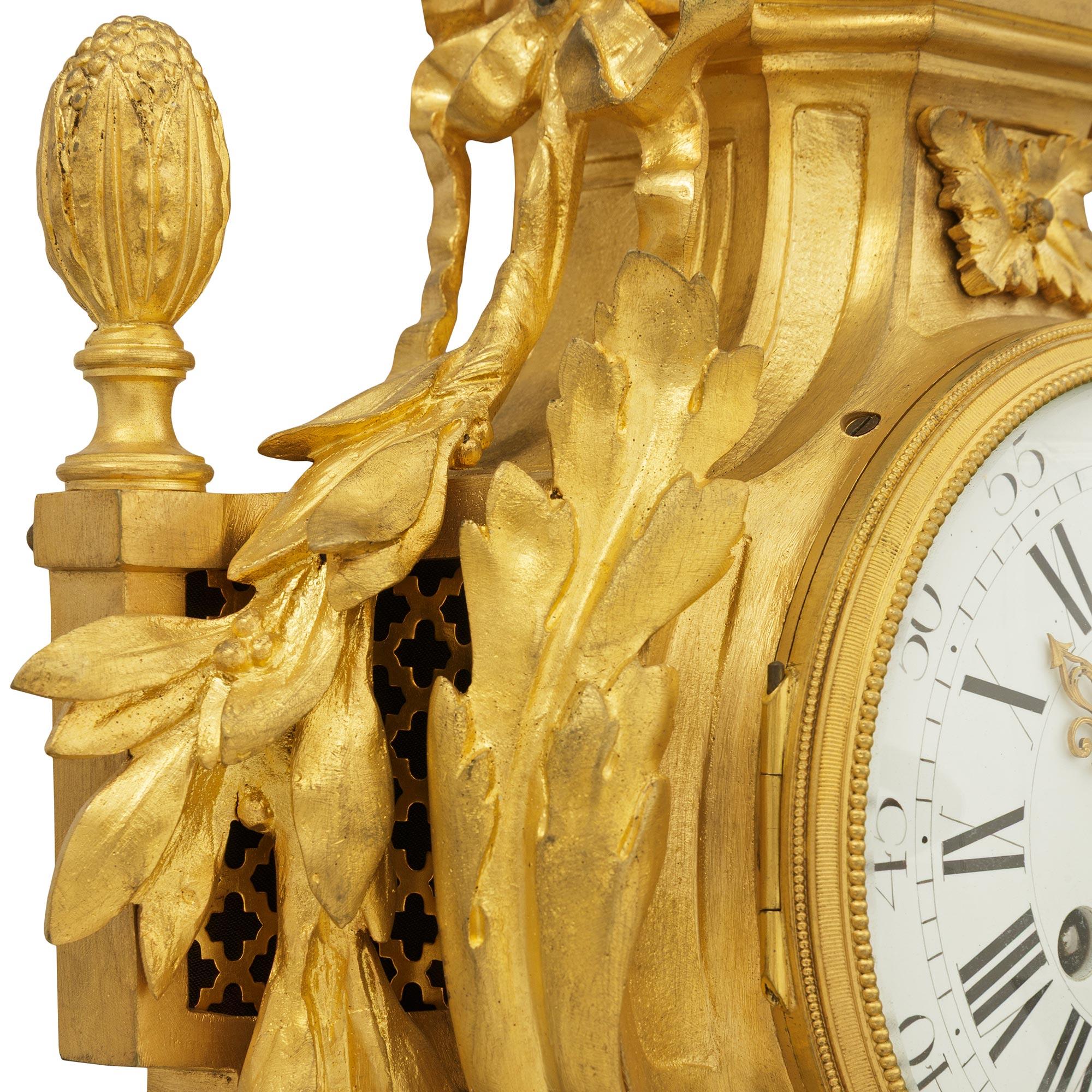 19th Century pair of French 19th century Ormolu clock and barometer, signed by Colin, Paris For Sale