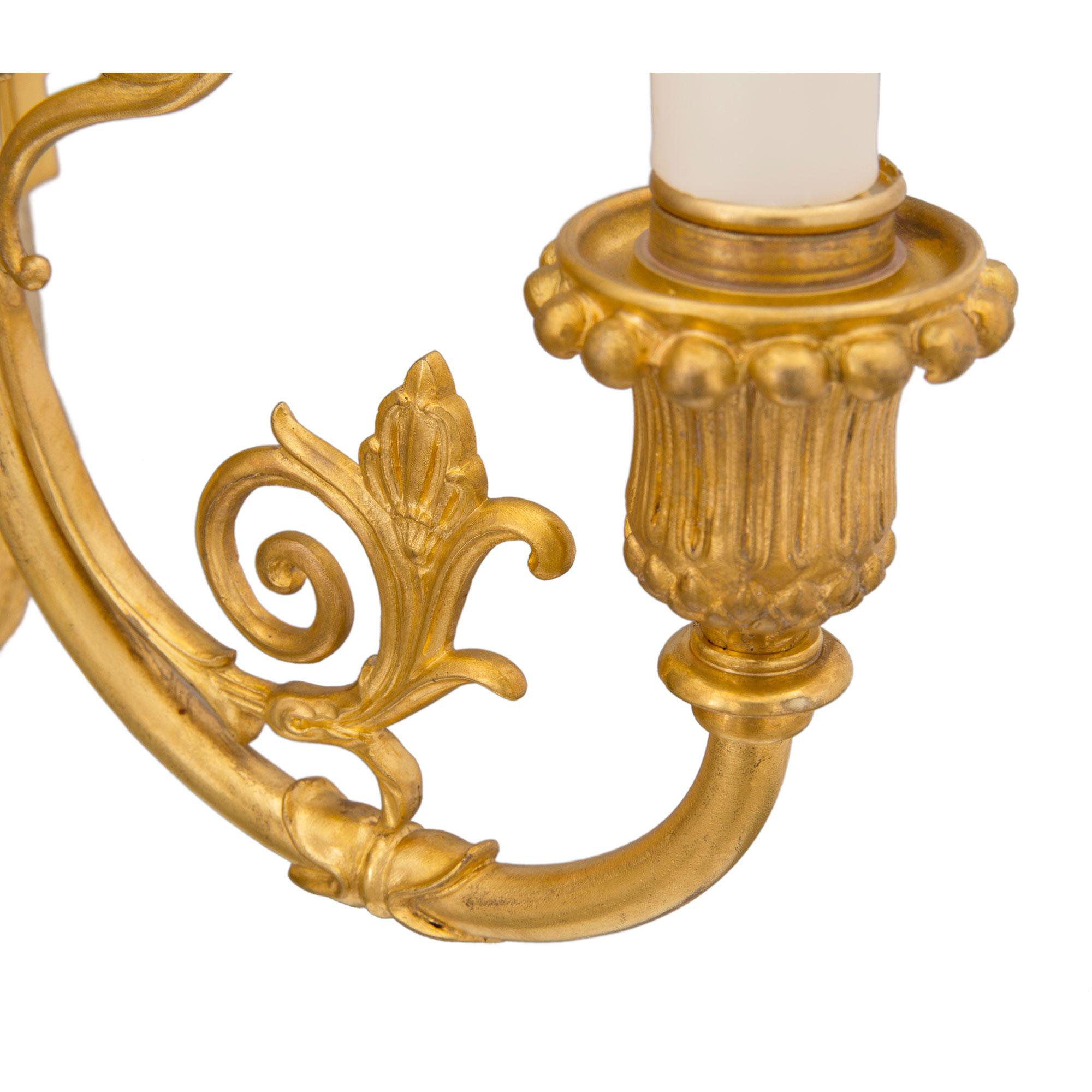 Pair of French 19th Century Ormolu Sconces, Signed Barbedienne 3