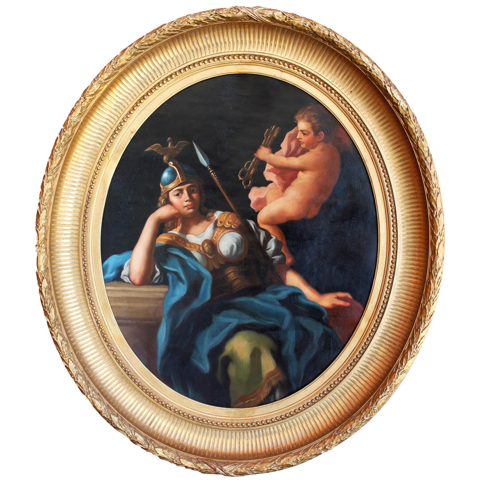 A Pair of French 19th Century Oil on Canvas 