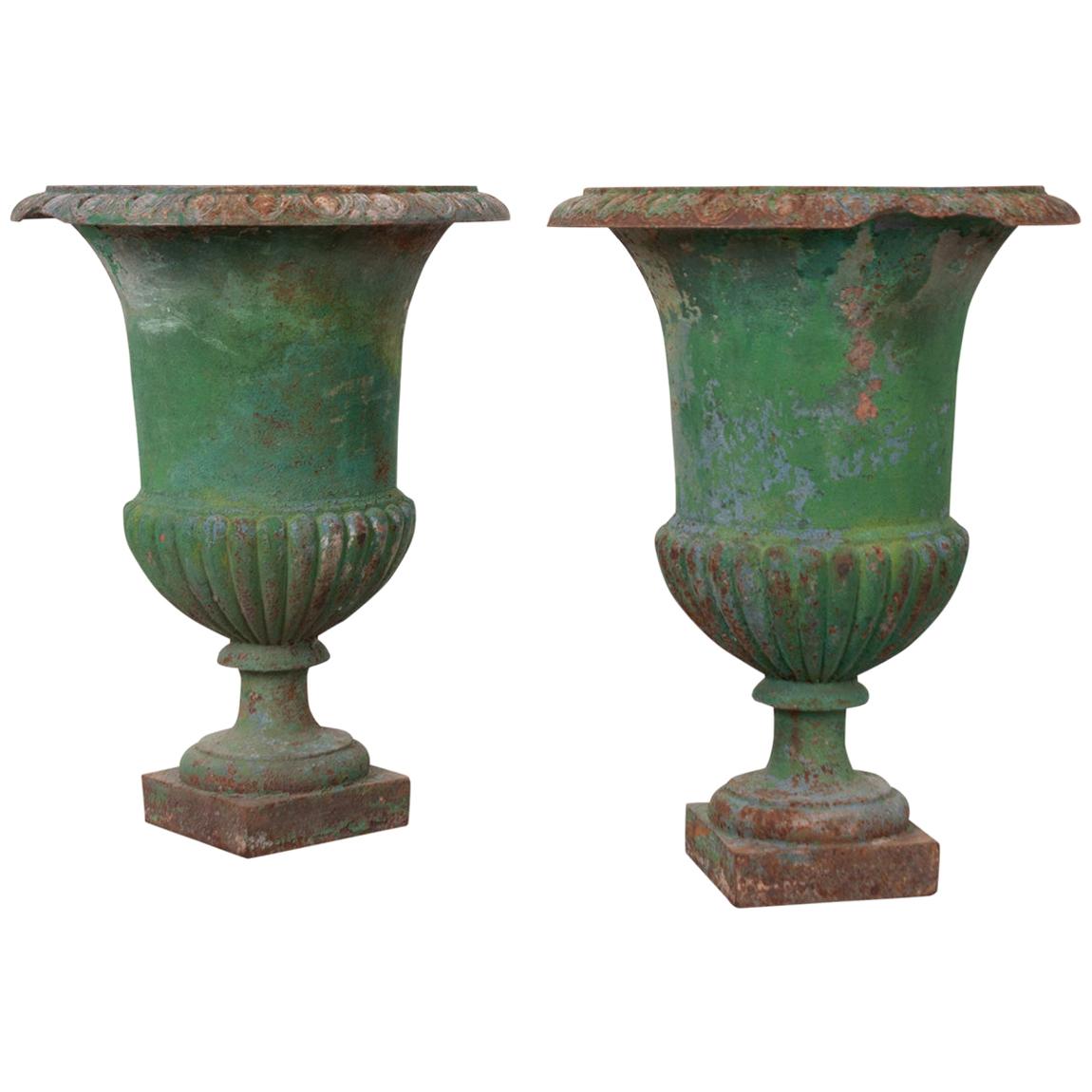 Pair of French 19th Century Painted Cast Iron Urns at 1stDibs how to