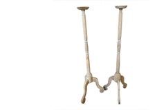 Pair Of French 19th Century Pique Cierges