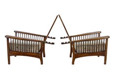 Pair of french 19th century plantation armchairs