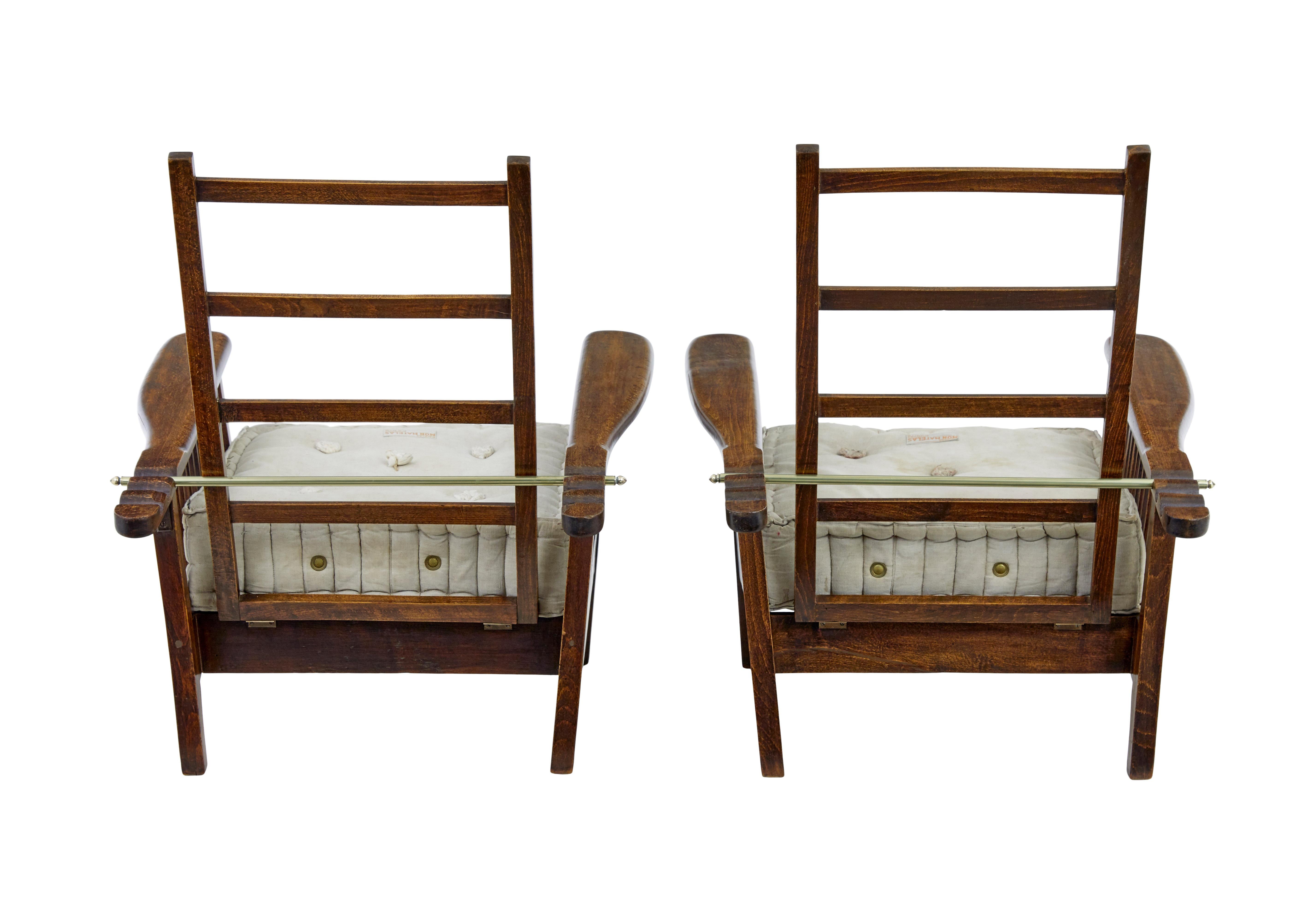 Colonial Revival Pair of french 19th century plantation armchairs For Sale