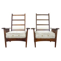 Used Pair of french 19th century plantation armchairs