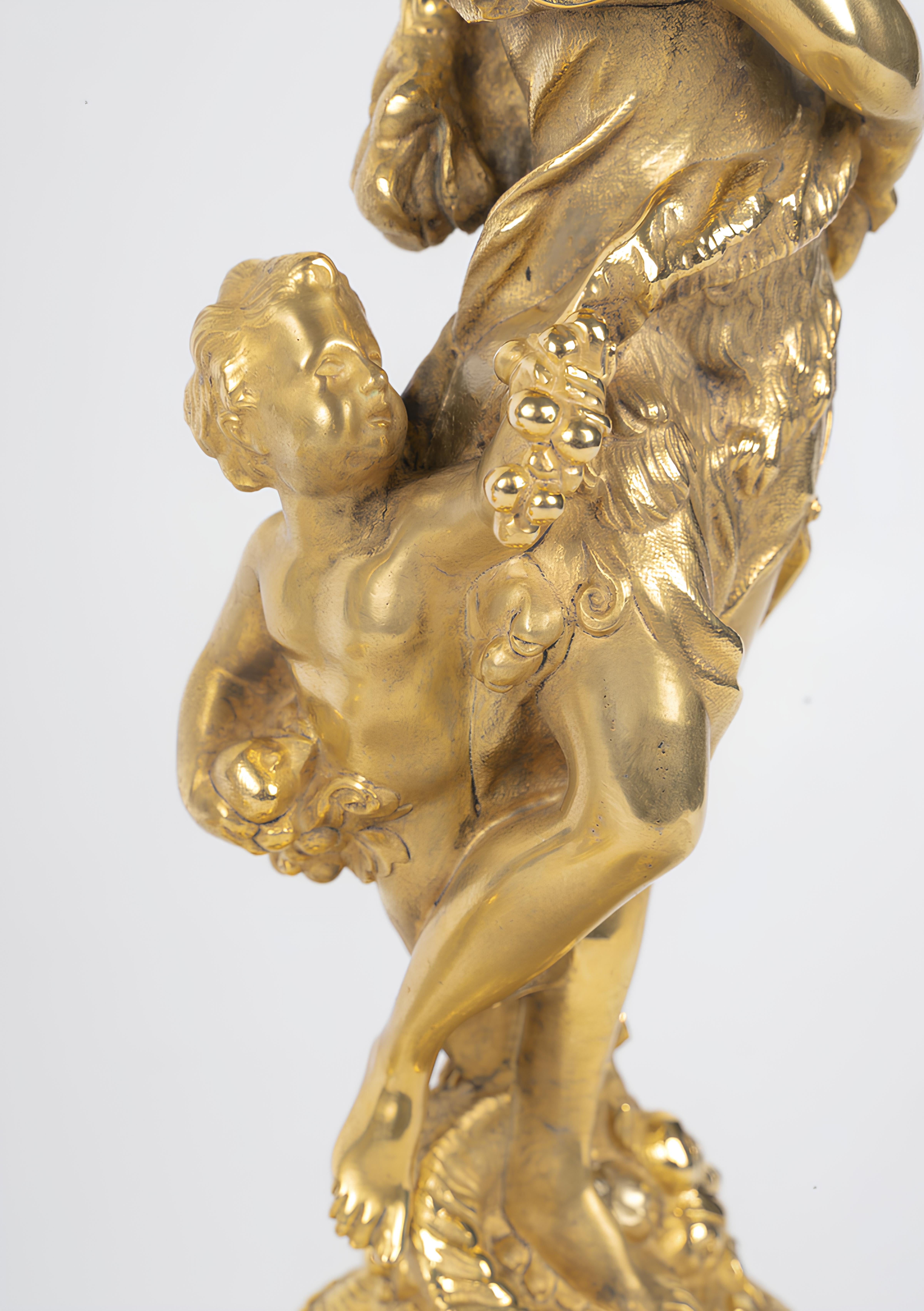 Similoro Coppia di candelabri francesi del XIX secolo in stile Regence con ormolatura in vendita