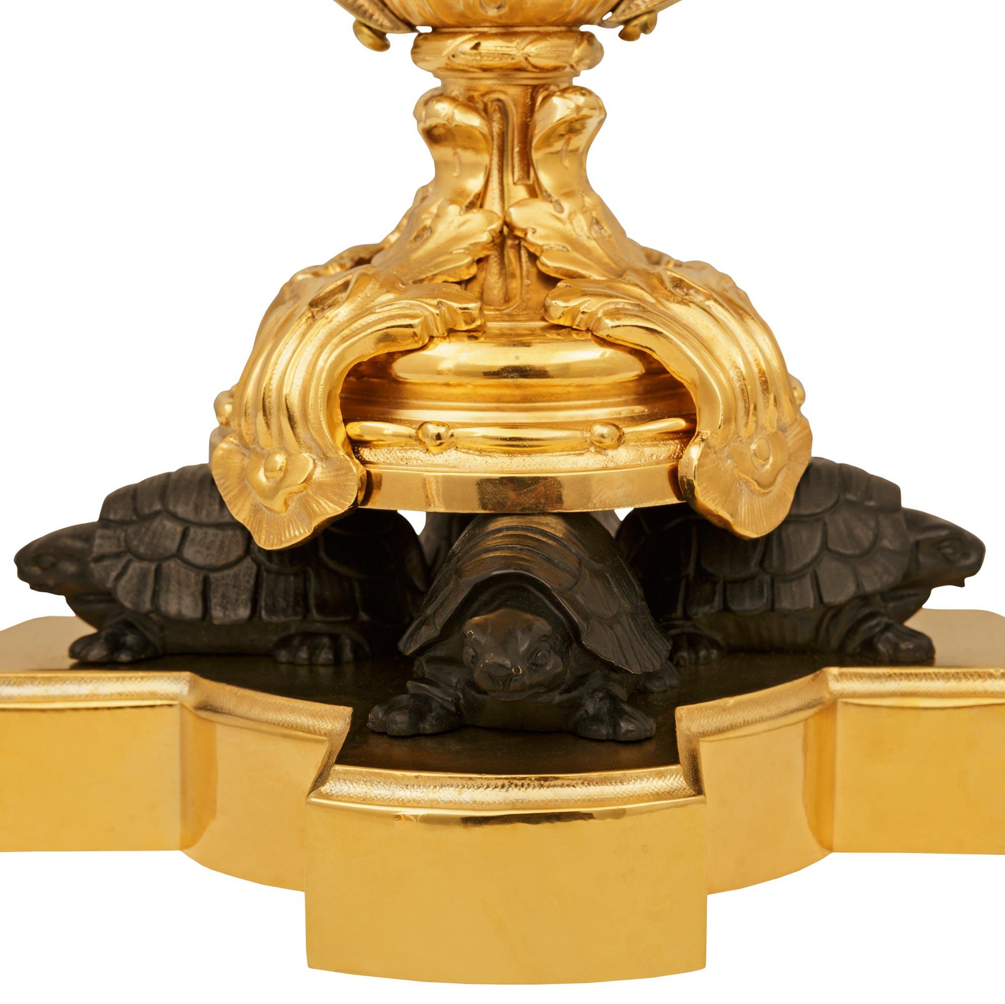 coppia di candelabri rinascimentali francesi del XIX secolo in bronzo e Ormolu in vendita 3