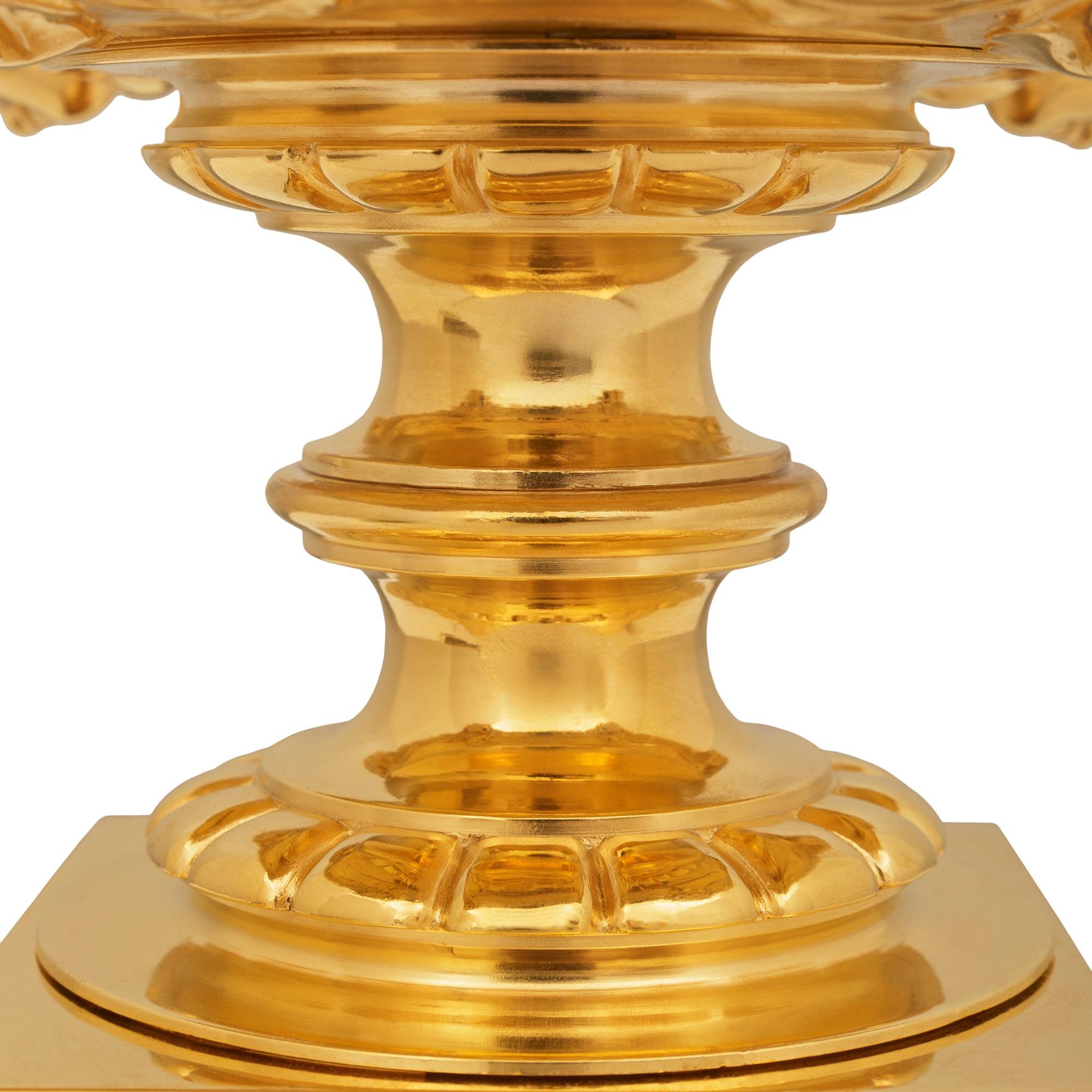 Similoro coppia di lampade rinascimentali francesi del XIX secolo in marmo Ormolu e Griotte in vendita