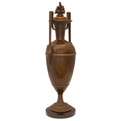 Pair of French 19th Century Renaissance St. Patinated Bronze and Ormolu Urns