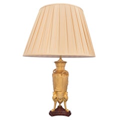 Pair of French 19th Century Renaissance Style Marble and Ormolu Lamps