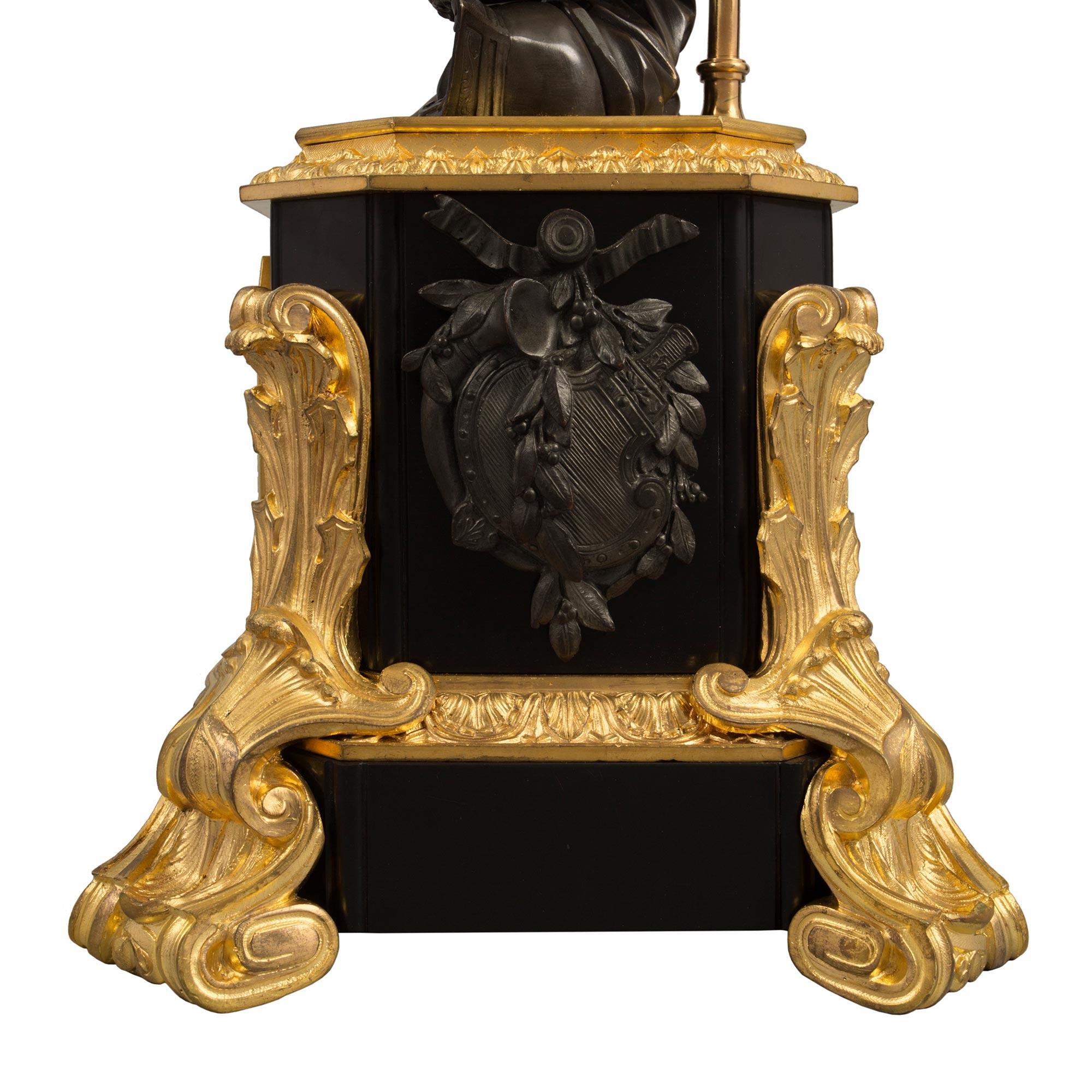 Bronze Paire de lampes françaises de style Renaissance du 19ème siècle en bronze patiné et bronze doré en vente