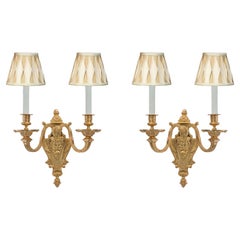 Pair of French 19th Century Renaissance Two Arm Ormolu Sconces