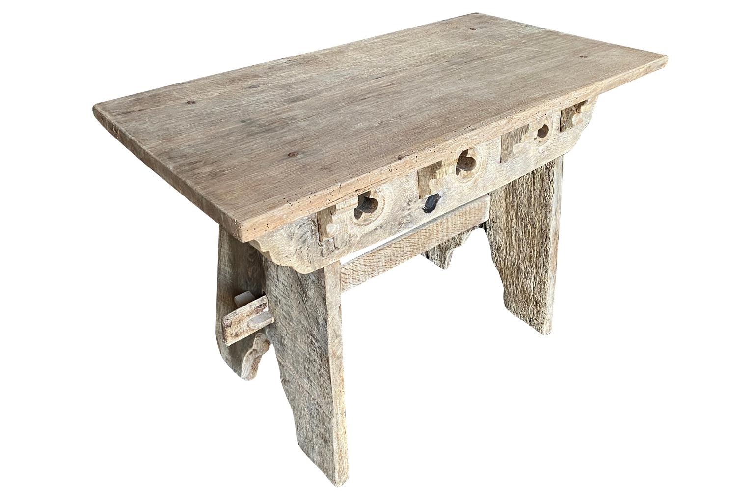 Pair Of French 19th Century Rustic Low Tables - Benches For Sale 2