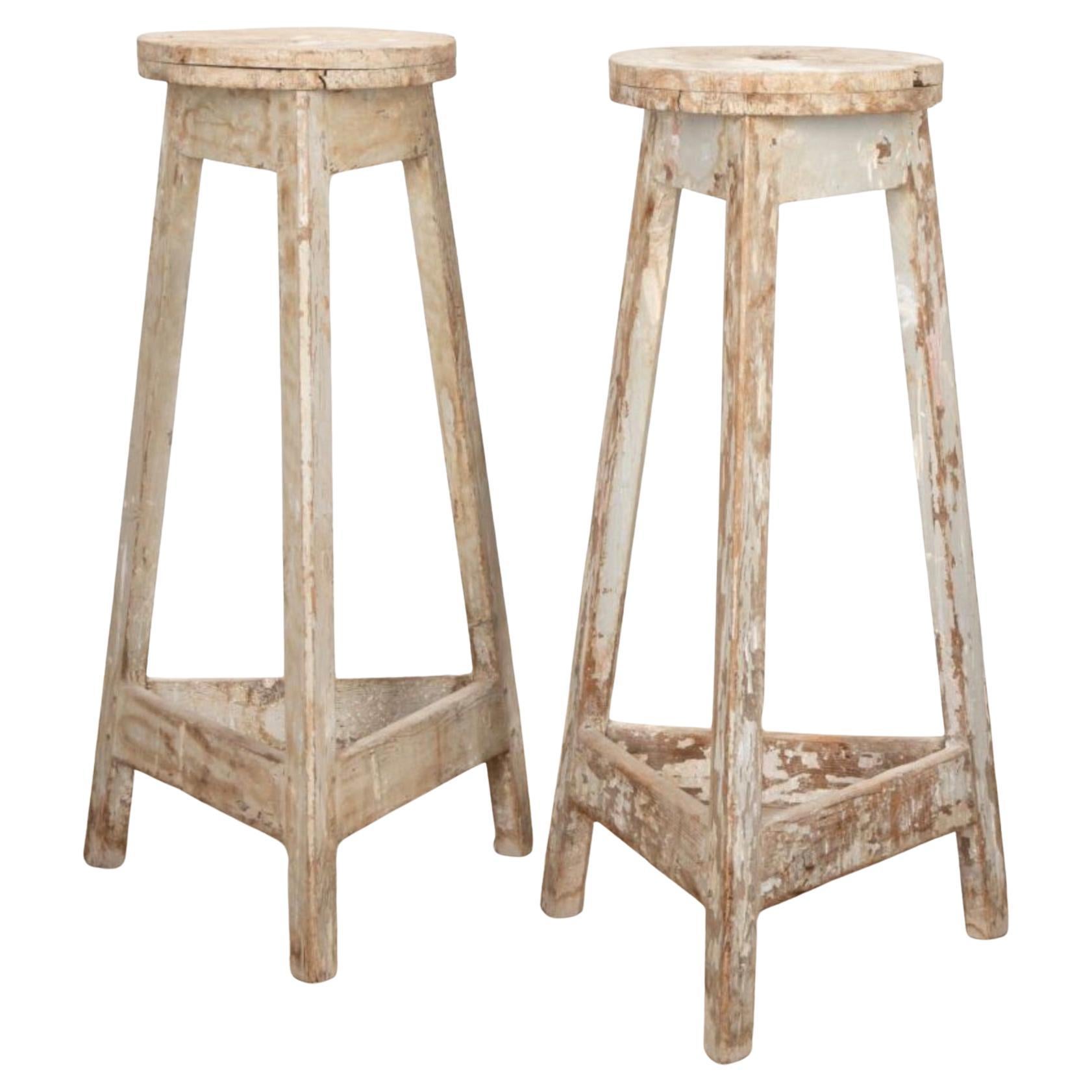 Pair of French 19th Century Sculptors Stands For Sale