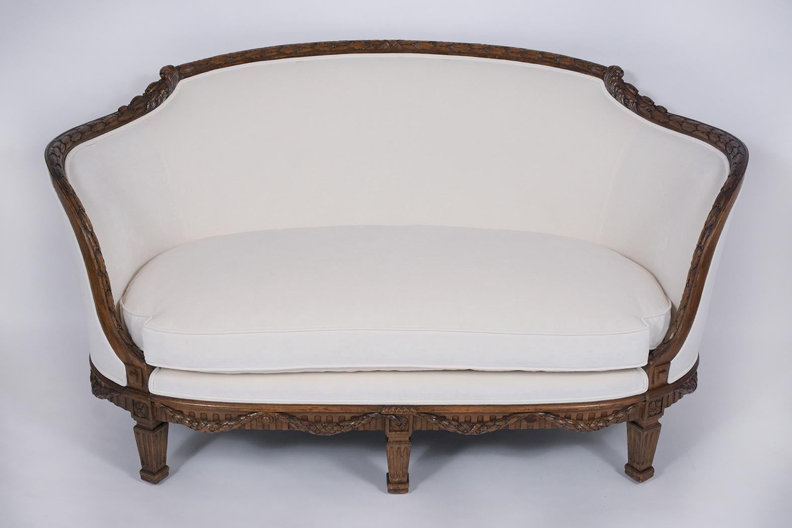 Polished Pair of French 19th Century Settees