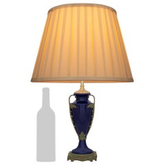 pair of French 19th century Sèvres Porcelain and patinated Bronze lamps