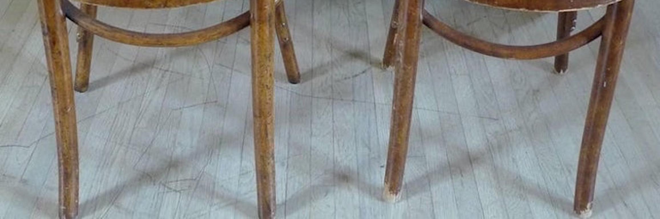 Pair of French 19th Century Stained Bentwood Side Chairs For Sale 6