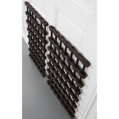 Pair of French 19th Century Wooden Grilles