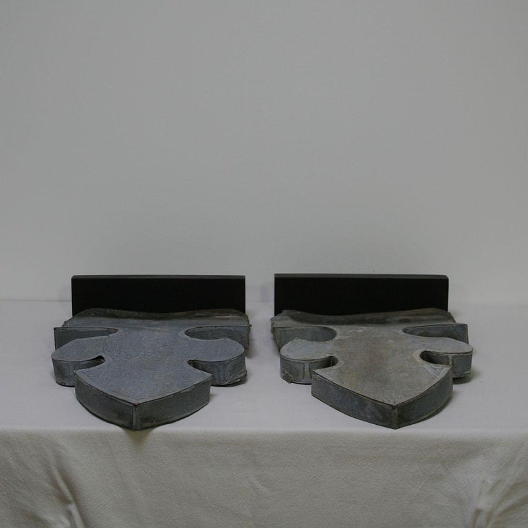 Pair of French 19th Century Zinc Roof Finials at 1stDibs