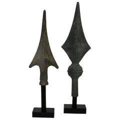Pair of French 19th Century Zinc Roof Finials