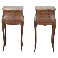 Pair of French 20th Century Bedside Nightstands