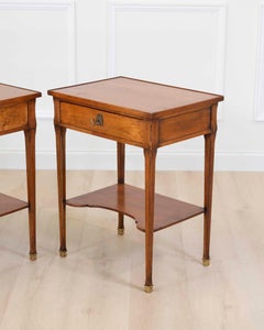 Pair of French 20th Century Louis XVI Style Cherrywood Tables