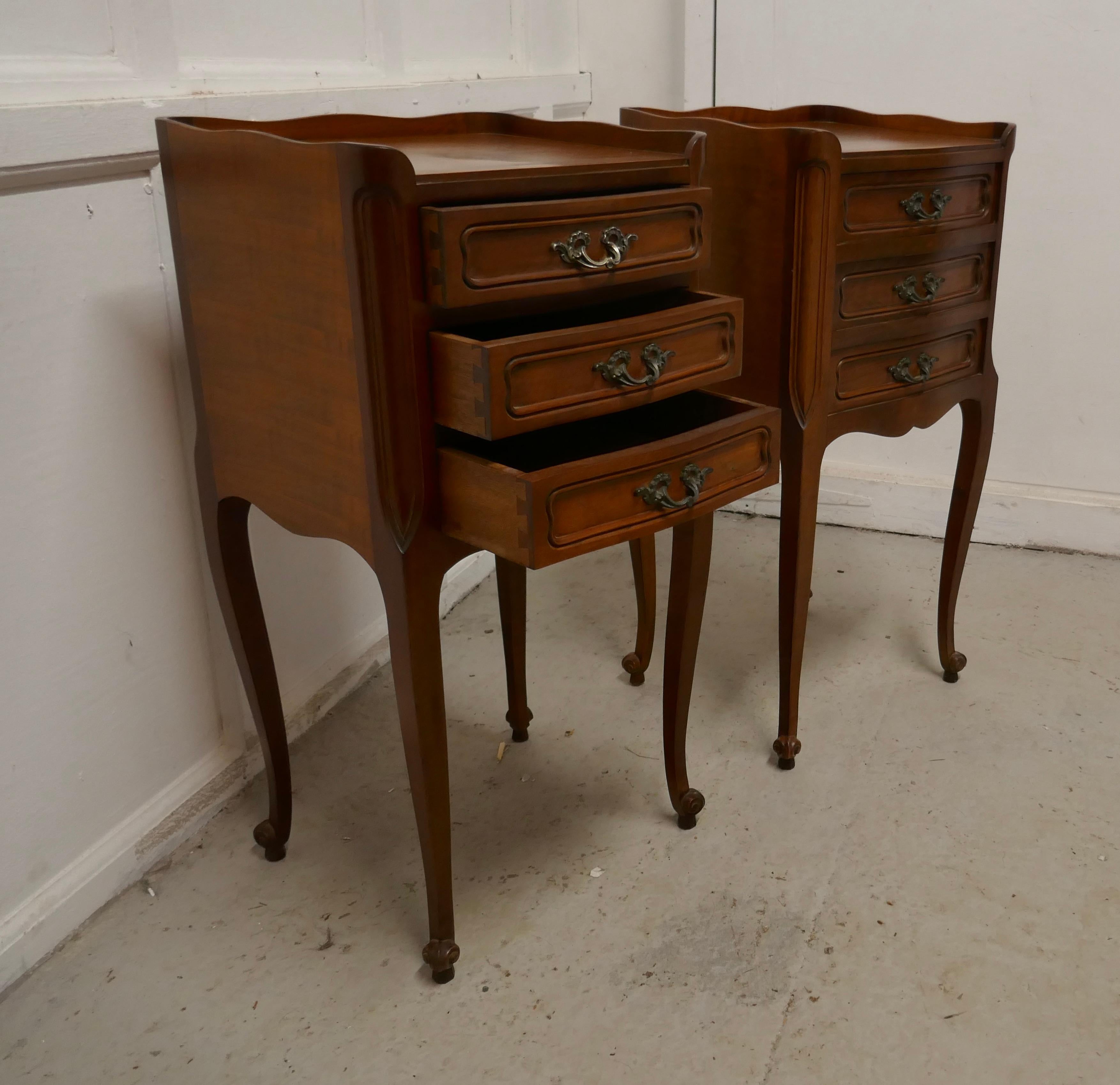 cherry wood bedside cabinets