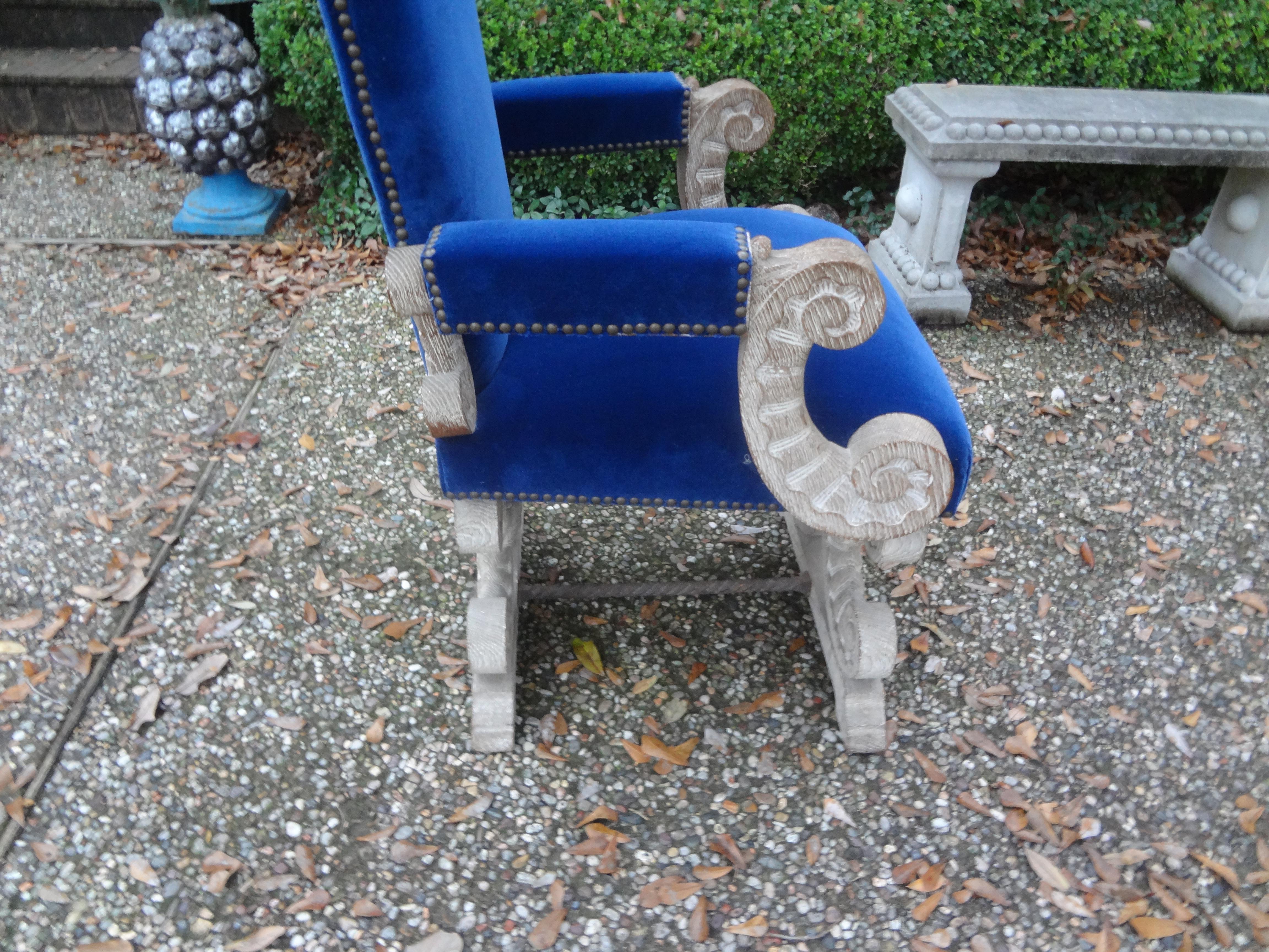 Pair of French Cerused Oak Chairs Attributed to Francisque Chaleyssin 3