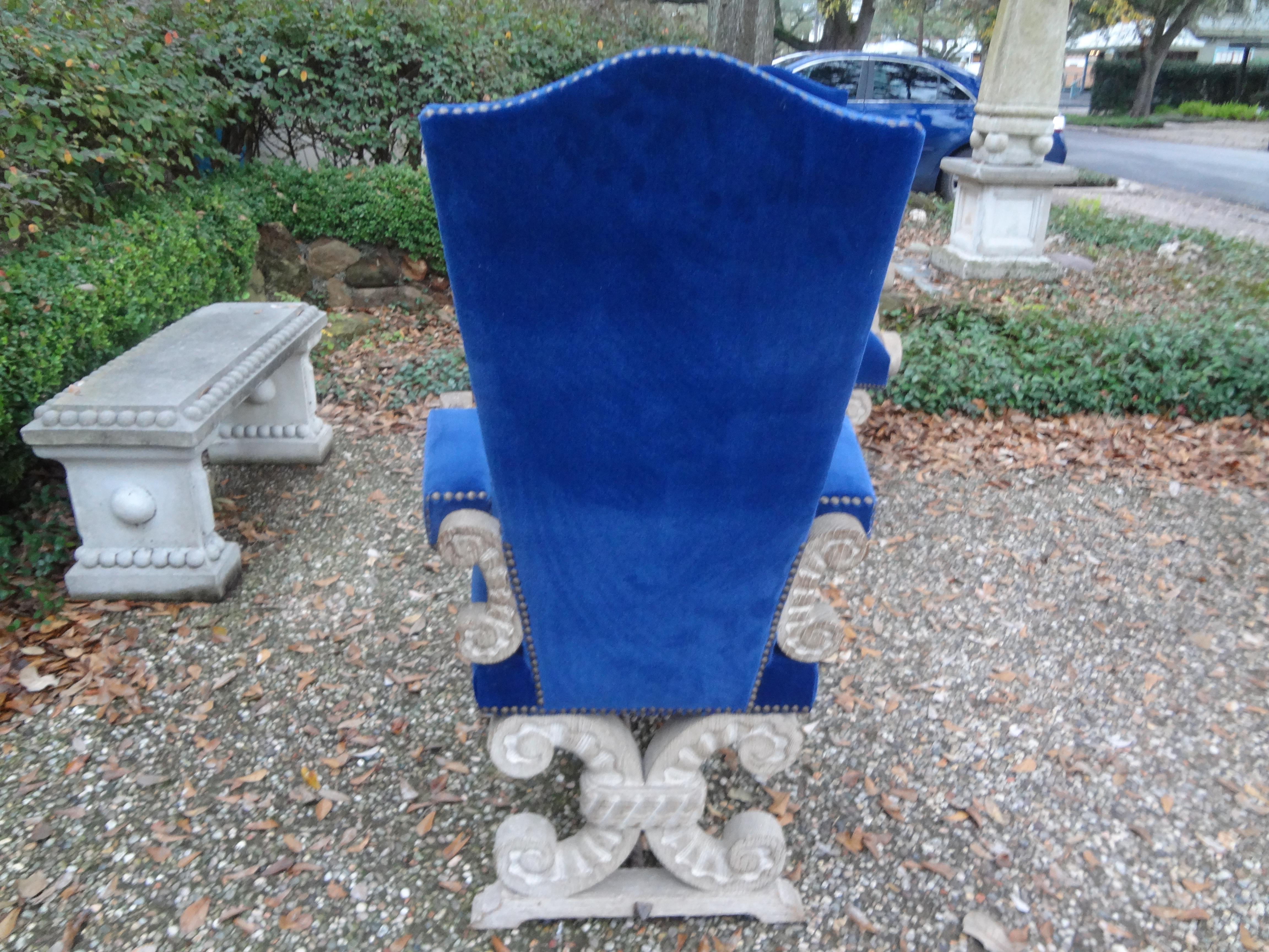 Pair of French Cerused Oak Chairs Attributed to Francisque Chaleyssin 1