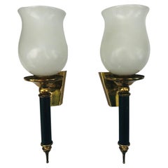 Pair of French 50s Tulip Mid Century Wall Lights
