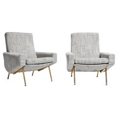 Pair of French Airborne Edition Armchairs by Pierre Guariche