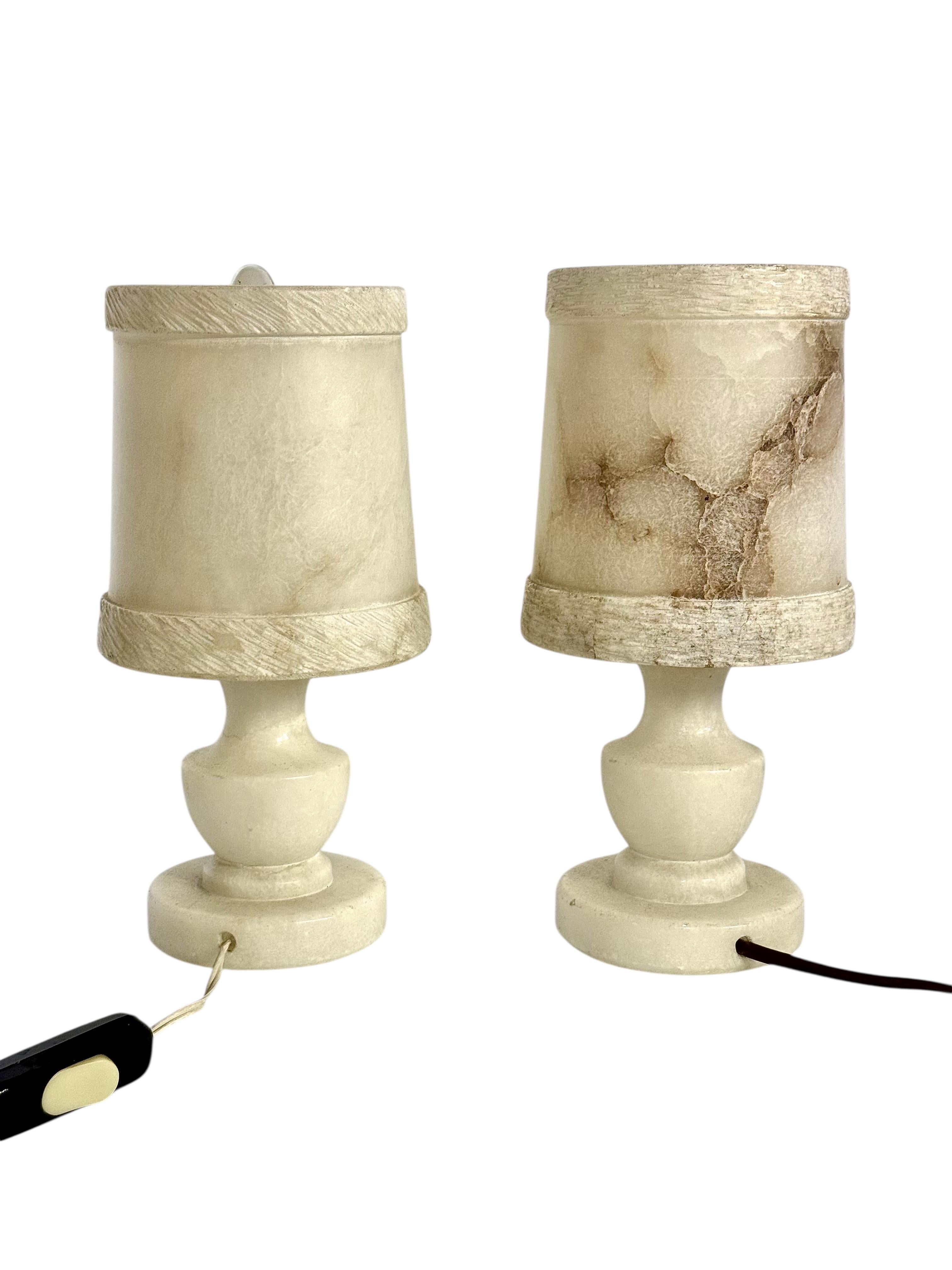 Pair of French Alabaster Table Lamps, Circa 1890 For Sale 10
