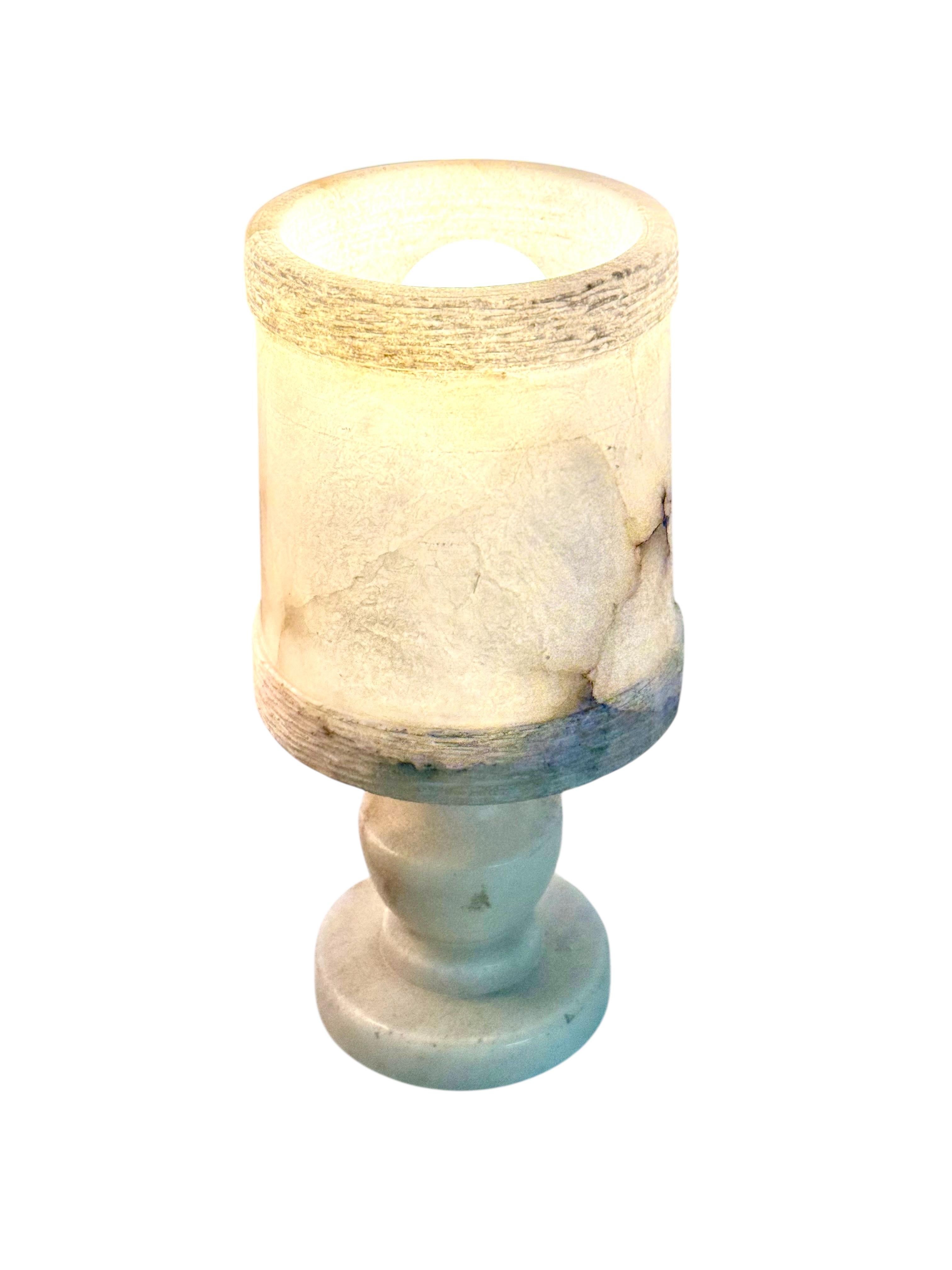 Pair of French Alabaster Table Lamps, Circa 1890 For Sale 11