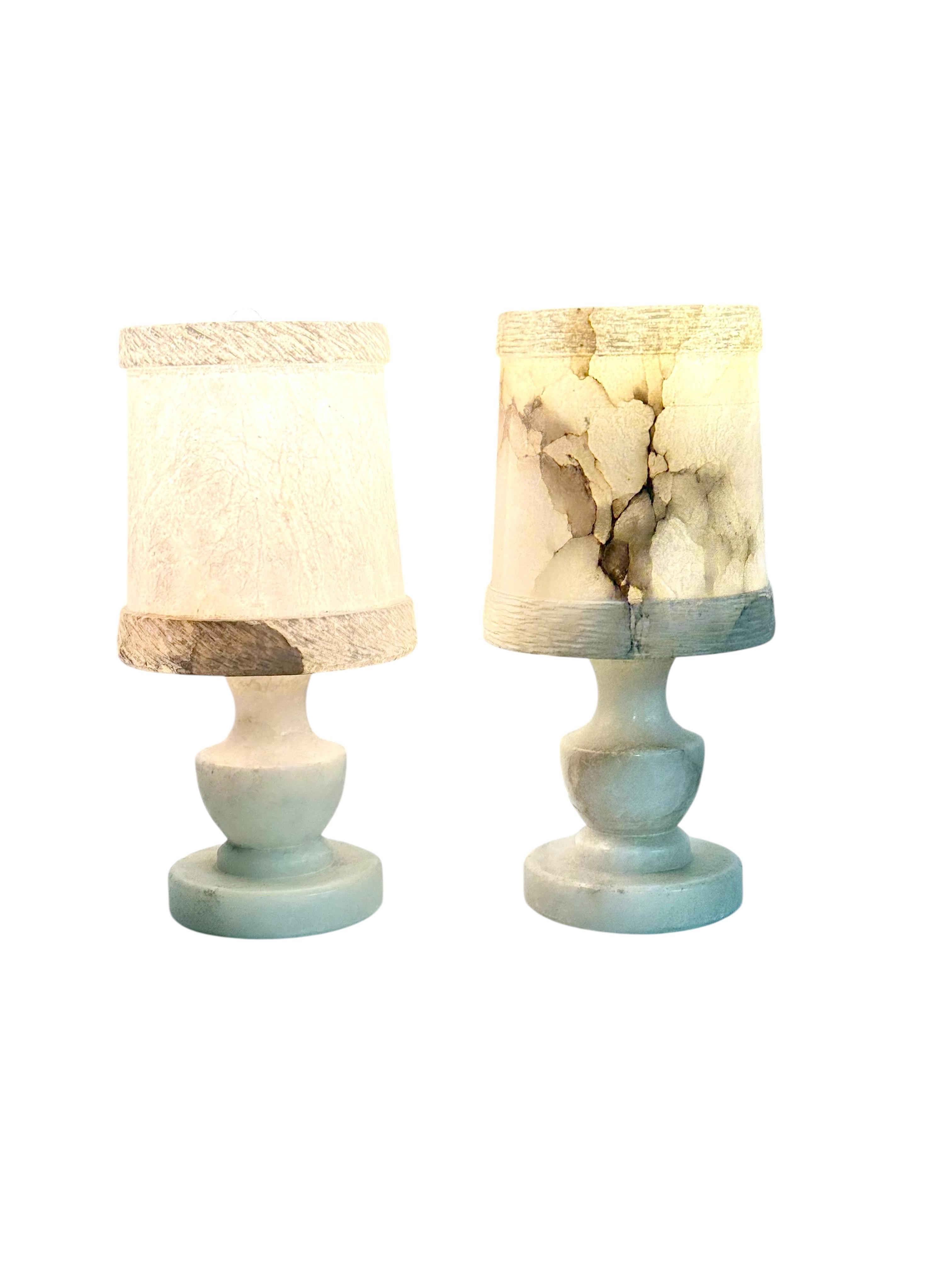 Pair of French Alabaster Table Lamps, Circa 1890 For Sale 14