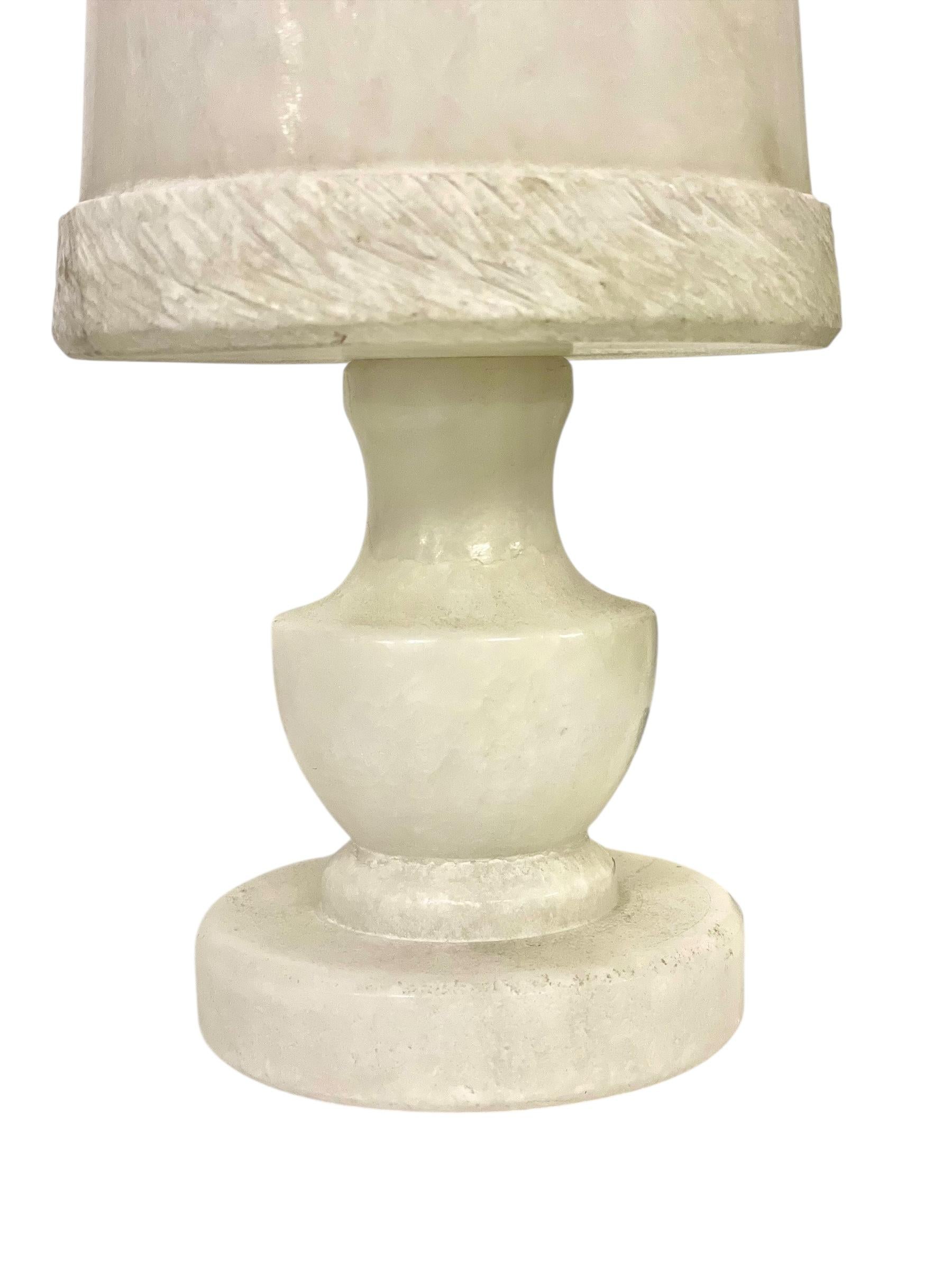 Pair of French Alabaster Table Lamps, Circa 1890 For Sale 4