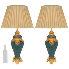 Pair of French and Asian Collaboration 19th Century Régence Style Lamps