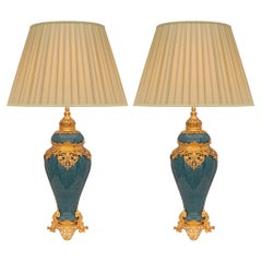 Pair of French and Asian Collaboration 19th Century Régence Style Lamps