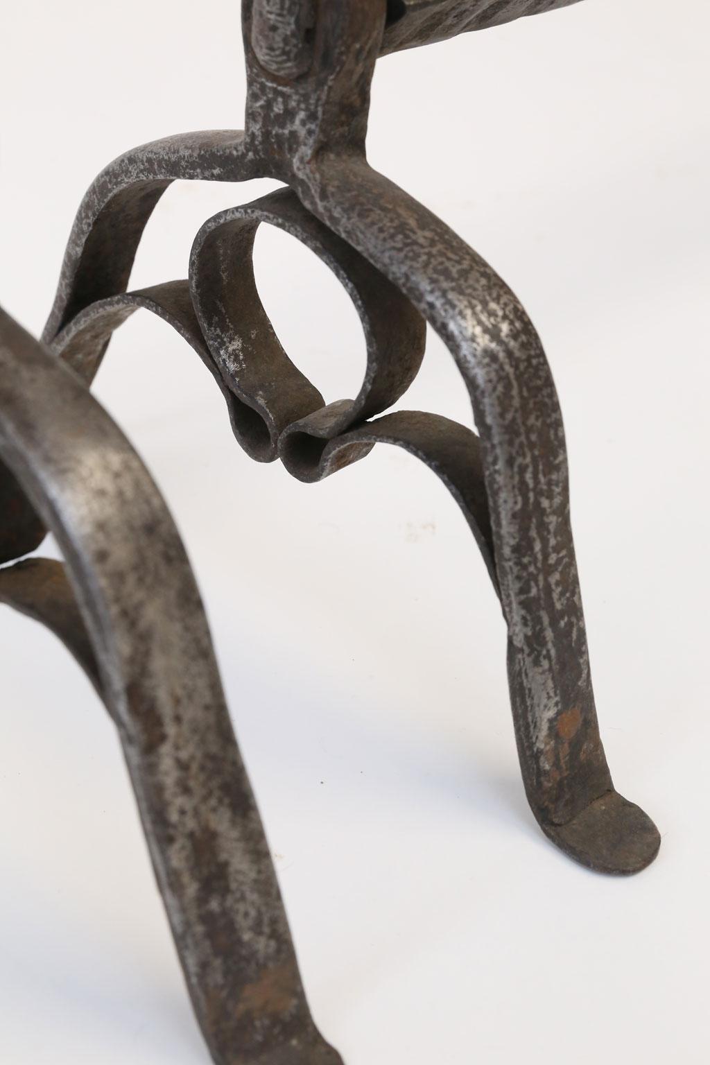 Pair of French Andirons in Bronze 5