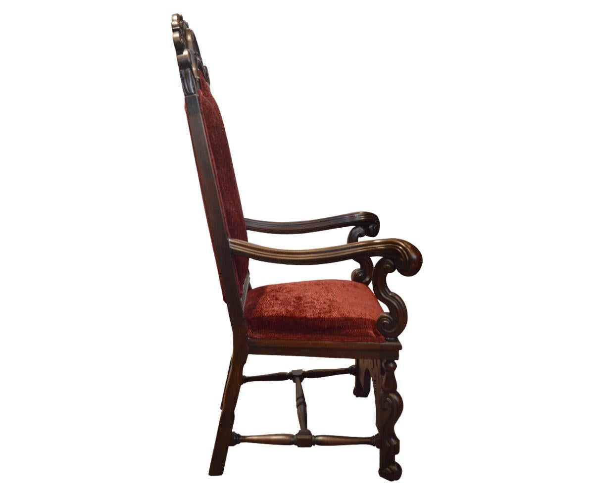 french high back chair