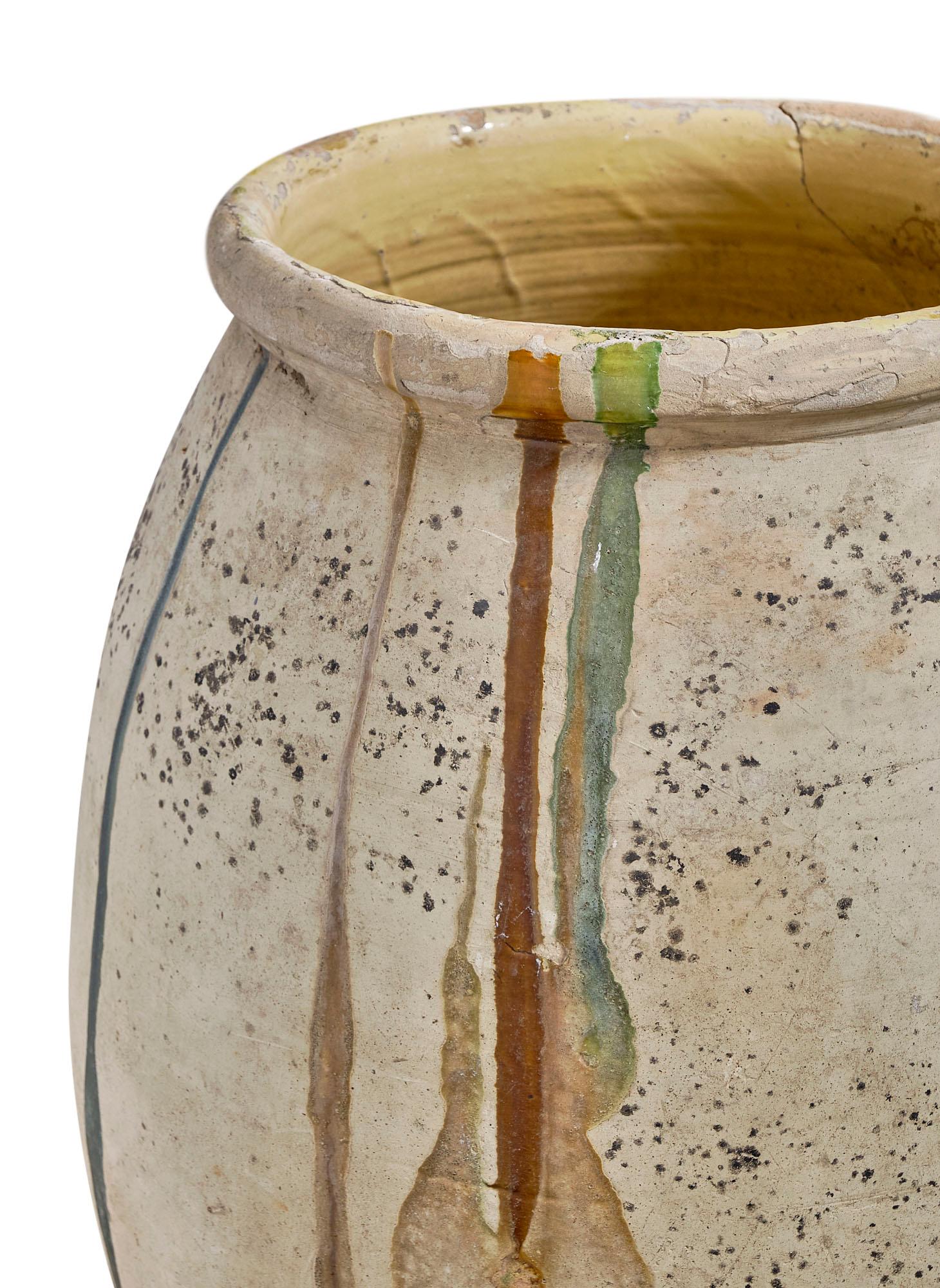 Ceramic Pair of French Antique Biot Pots