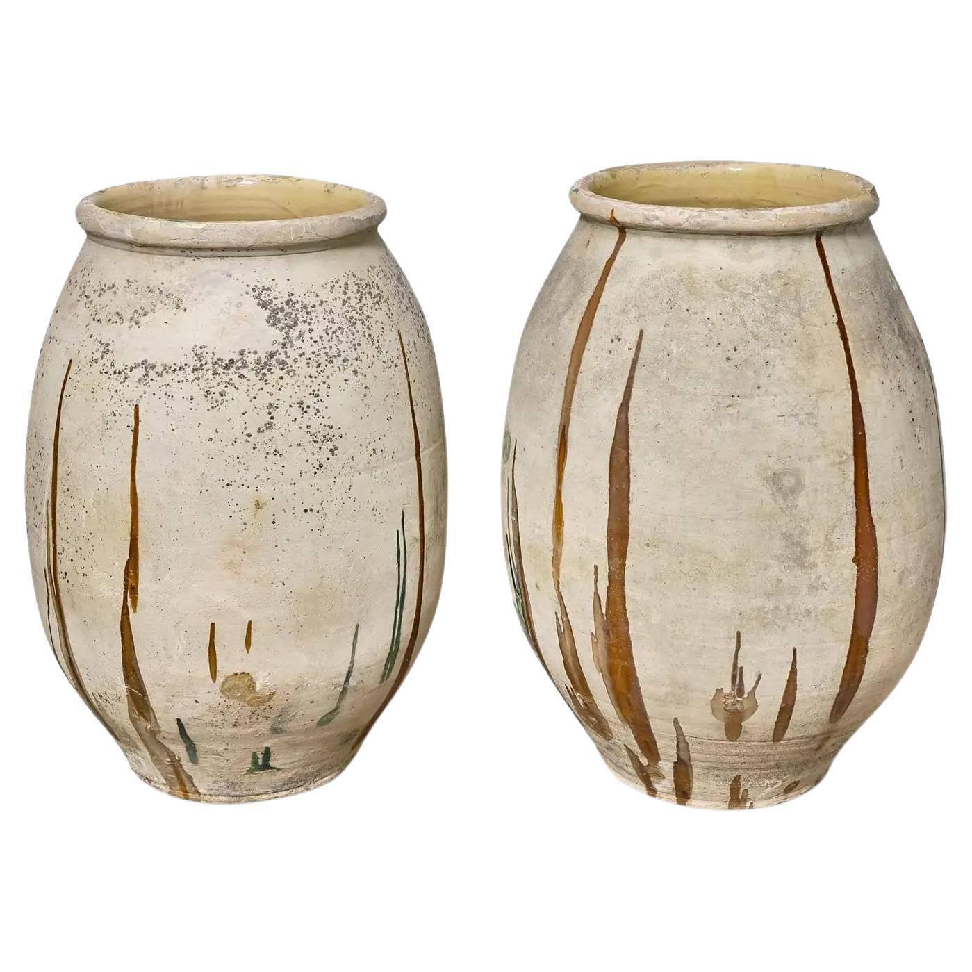 Pair of French Antique Biot Pots