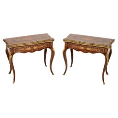 Pair of French Antique Card / Console Tables