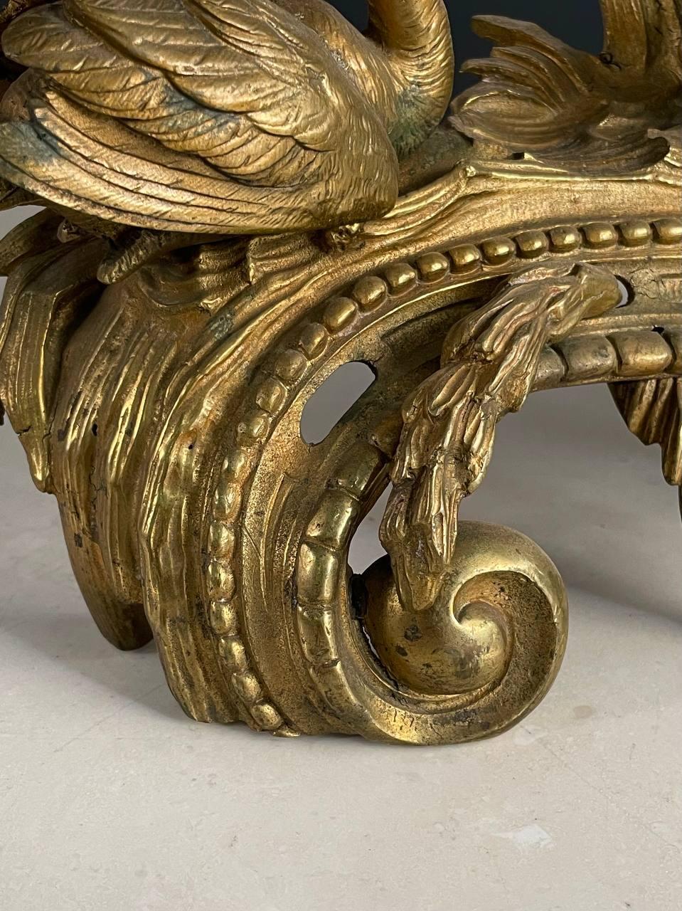 Coppia di androni francesi in ottone fuso in stile Belle Epoque in vendita 1