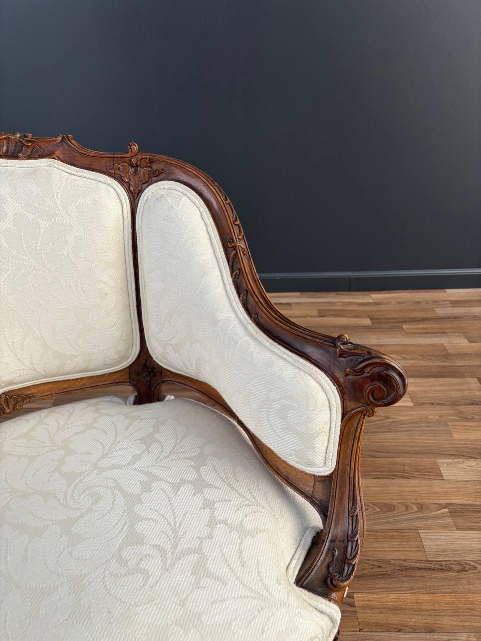 Pair of French Antique Louis XV-Style Arm Chairs For Sale 2