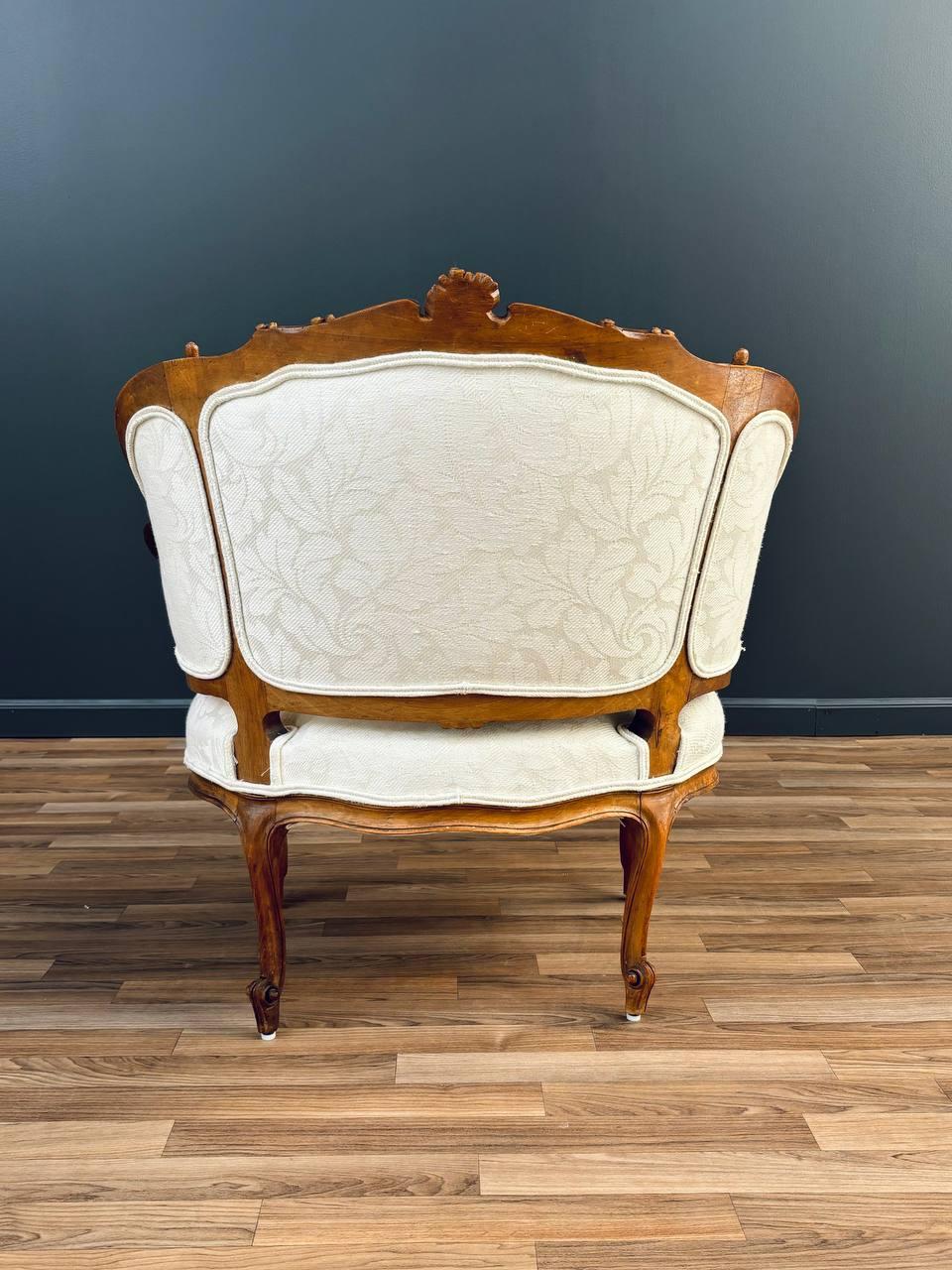 Pair of French Antique Louis XV-Style Arm Chairs For Sale 3