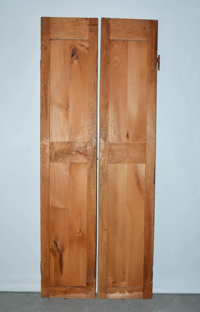 Pair of French Antique Wood Doors or Shutters 3