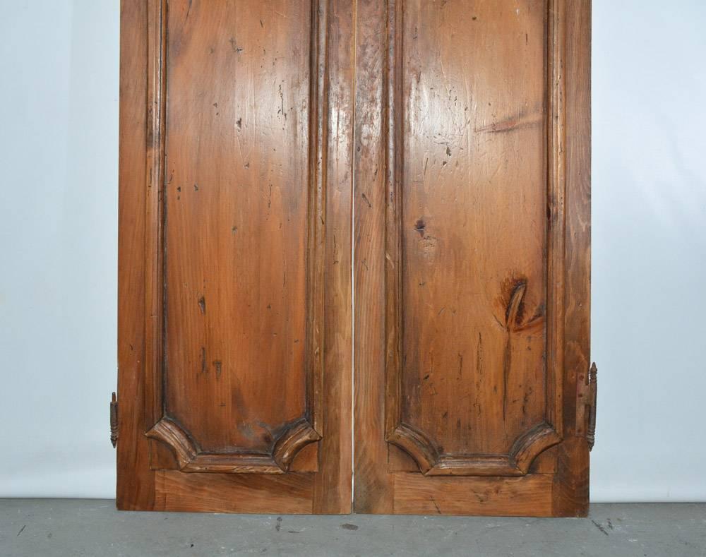 French Provincial Pair of French Antique Wood Doors or Shutters