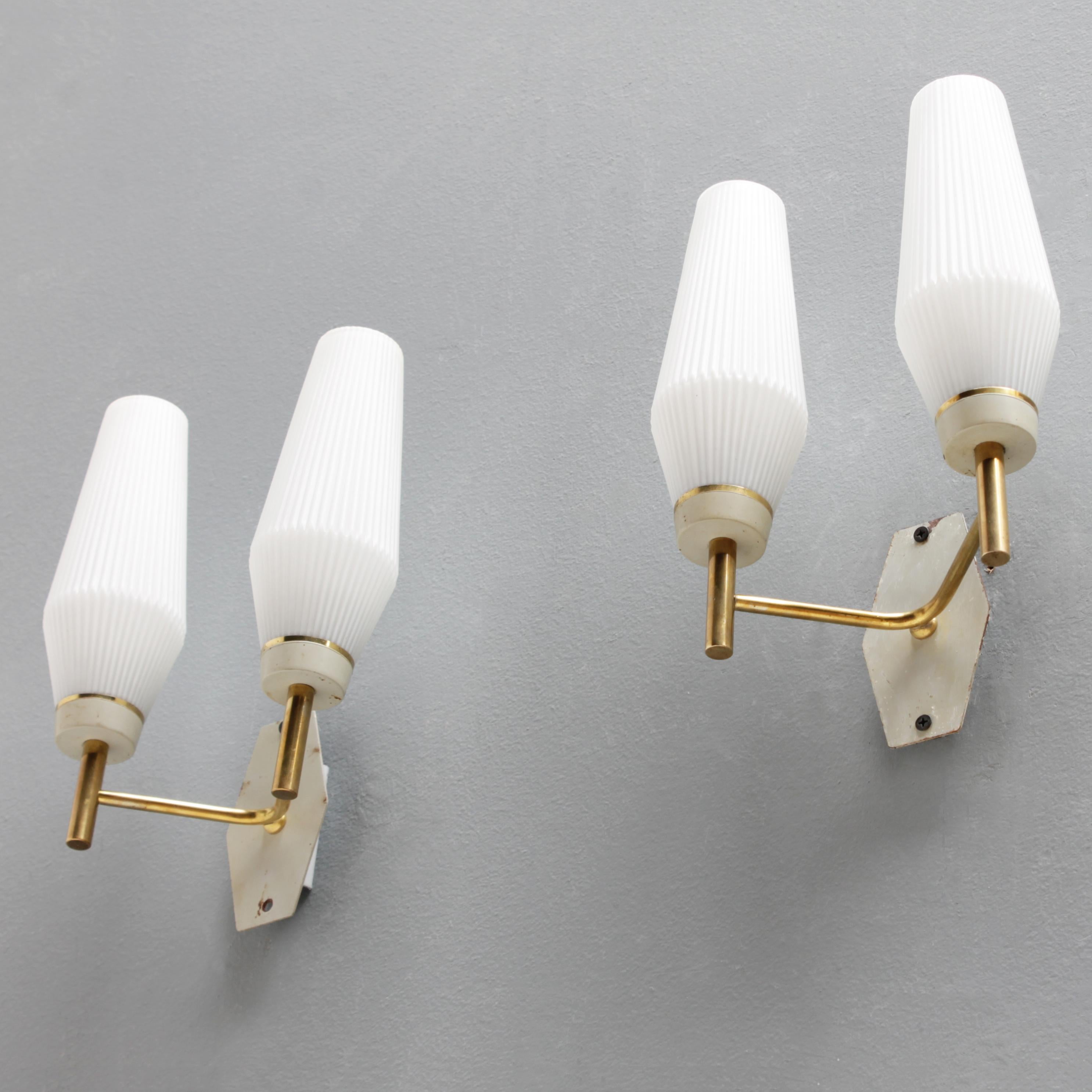 Lacquered Pair of French Arlus Wall Lights